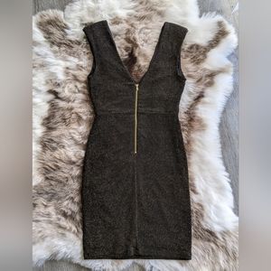 Forever 21 black and gold shimmer mini dress